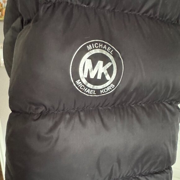 Michael Kors Packable Down Black Puffer Jacket, Size Small - Picture 3 of 10